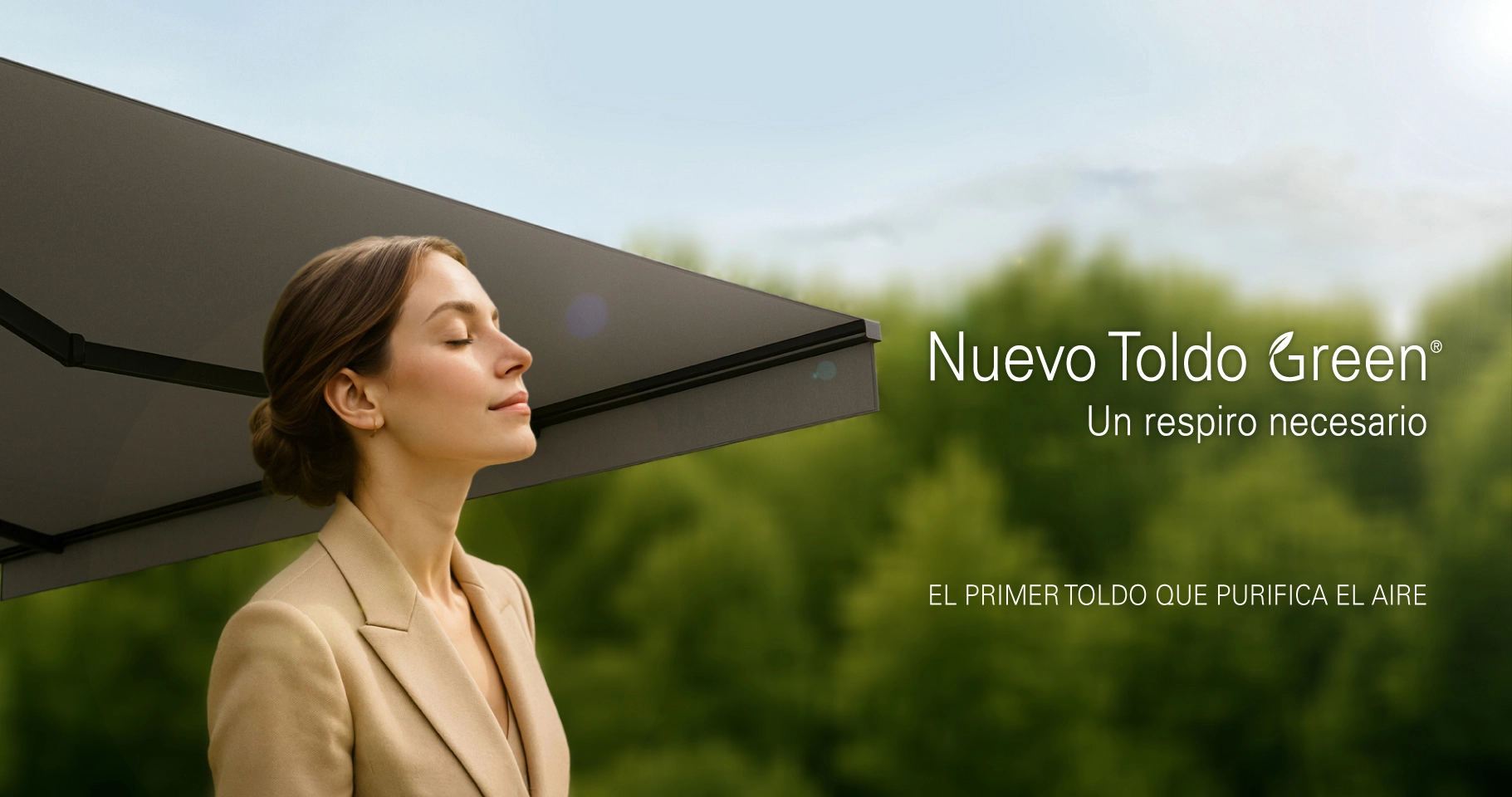 Un toldo que purifica el aire